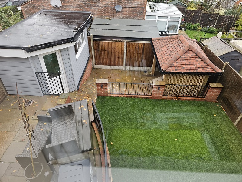 [image] Green oak Gazebo with handmade clay tiled roof photo